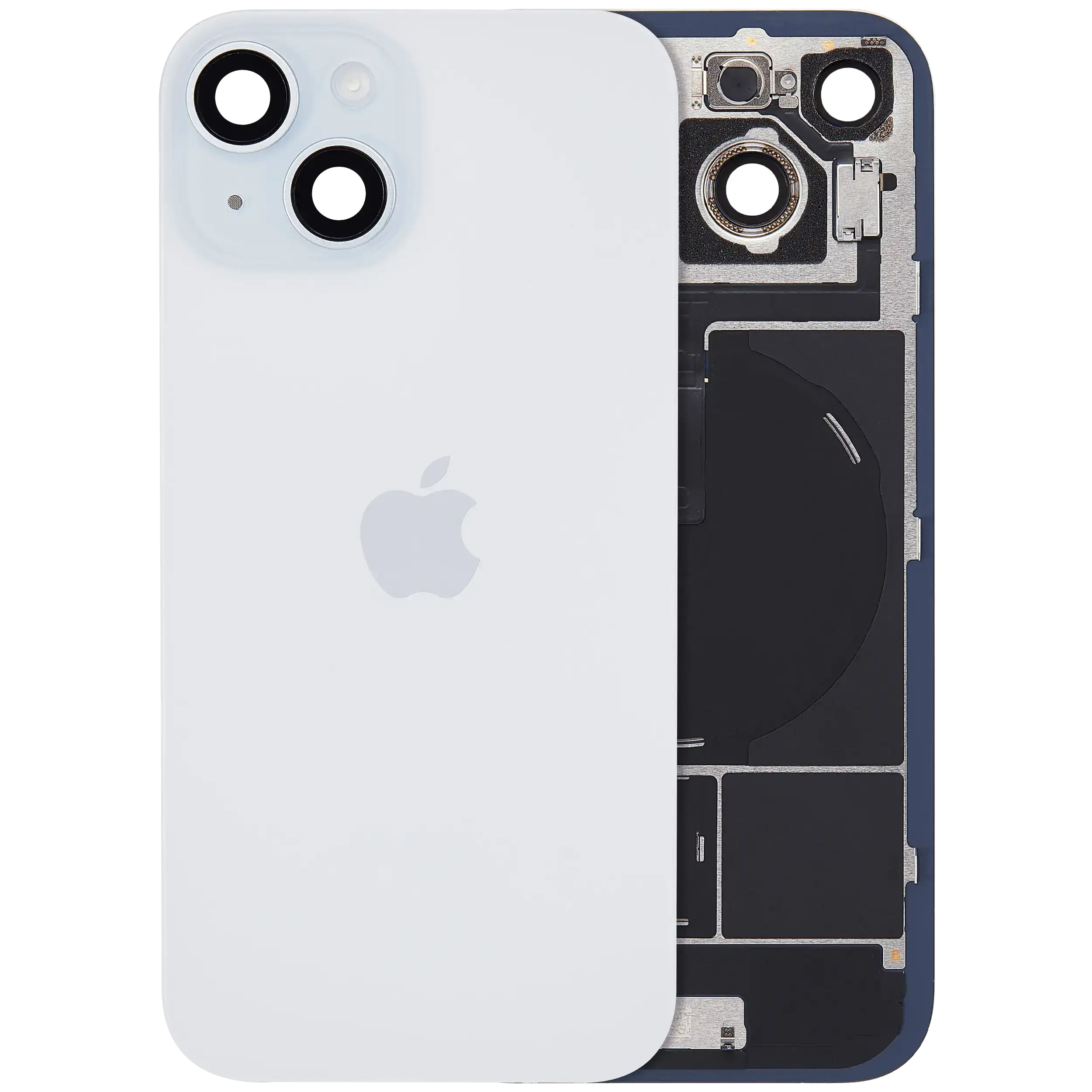 Iphone 15 plus back glass with MagSafe – white(HQ)