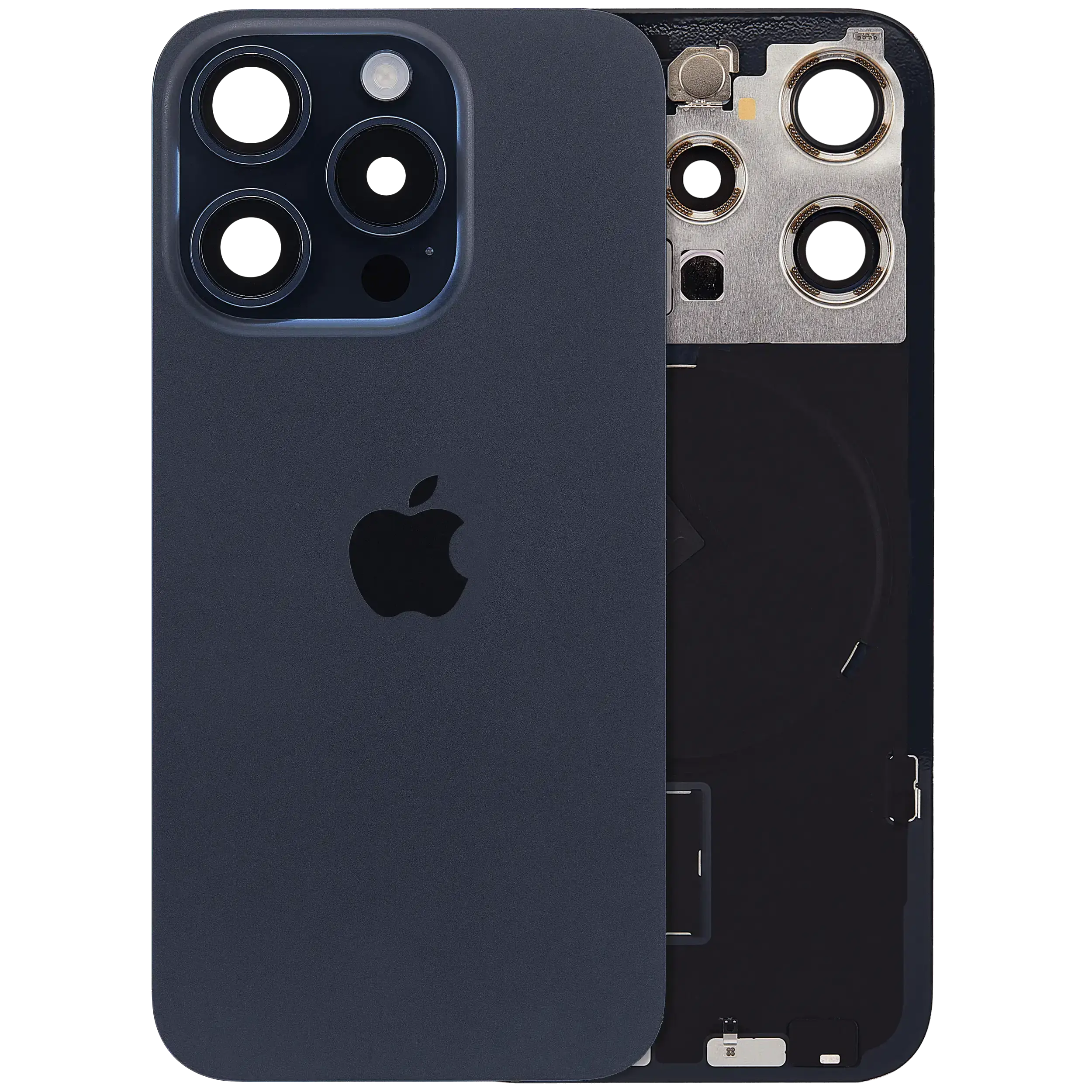 Iphone 15 pro back glass with MagSafe – blue(HQ)