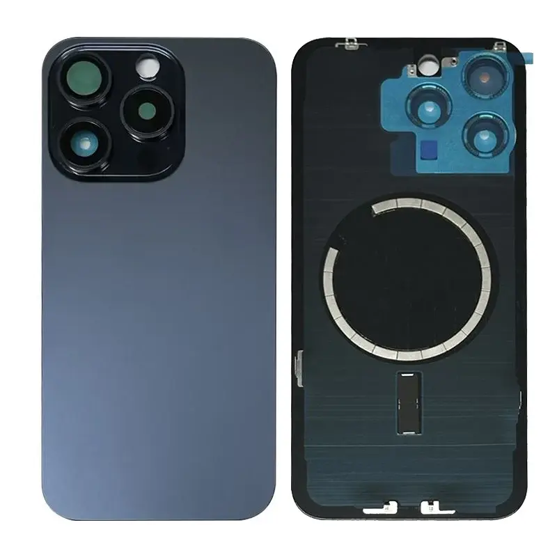 IPhone 15 pro max back glass with MagSafe – Blue (HQ)
