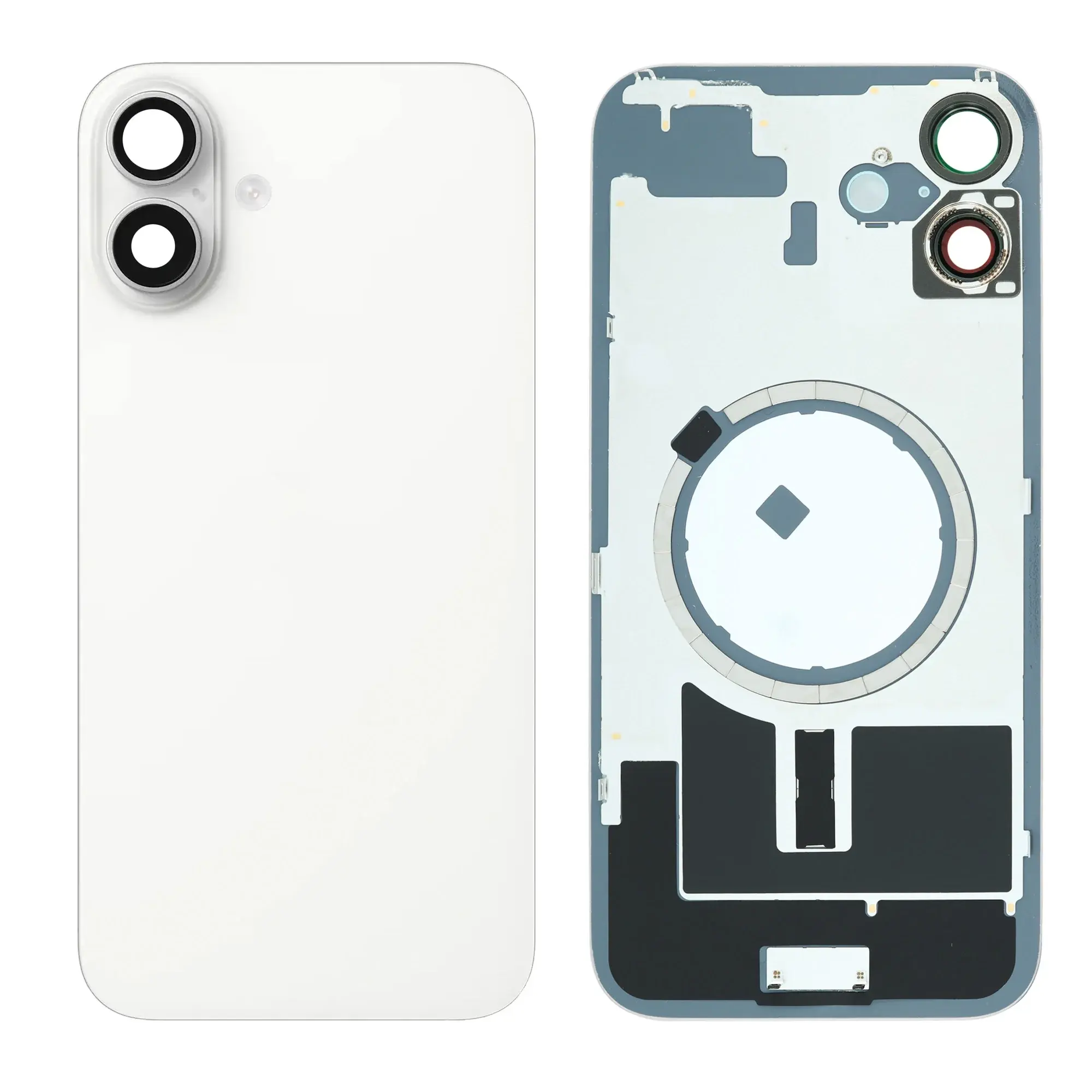 iPhone 16 Plus back glass with MagSafe - white (HQ)